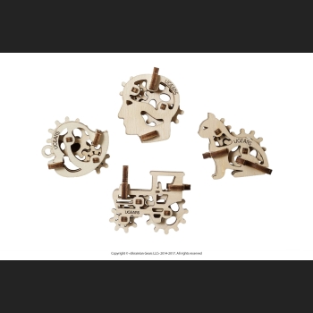 U-Fidgety Trybiki. Zestaw 4 szt - UGEARS